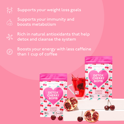 Detox Cherry Bomb Superfood Detox Tea SM0000592020, SM0000592025,SM-DCB-4